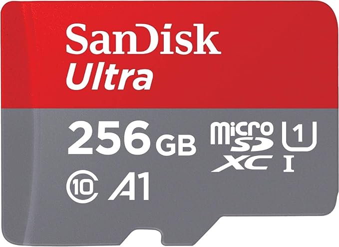 بطاقة ذاكرة سانديسك Ultra microSD - سعة 256 جيجابايت، سرعة نقل بيانات 150 ميجابايت/ثانية