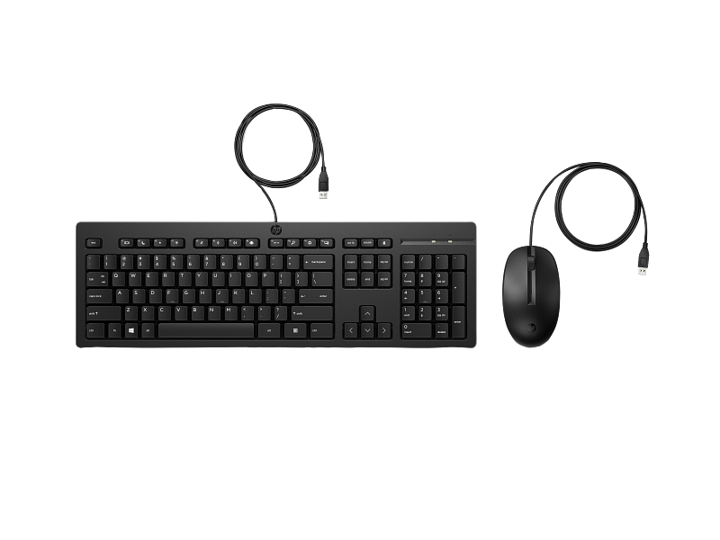 اتش بي 225 مجموعة لوحة المفاتيح والماوس السلكية - باللون الاسود
